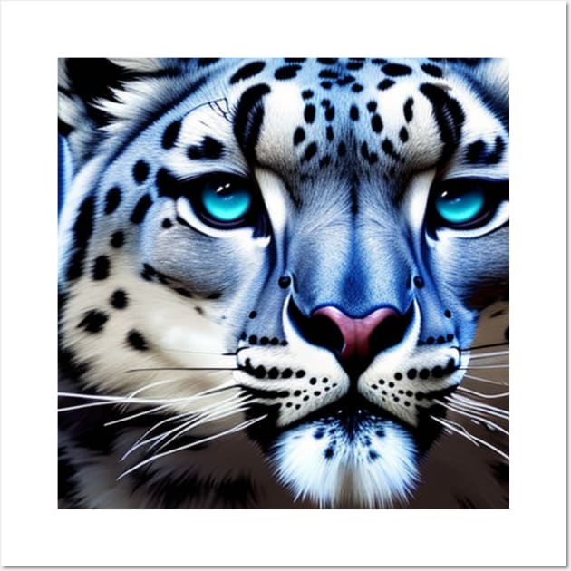 Snow Leopard - AI-Generated Wall Art by MtWoodson